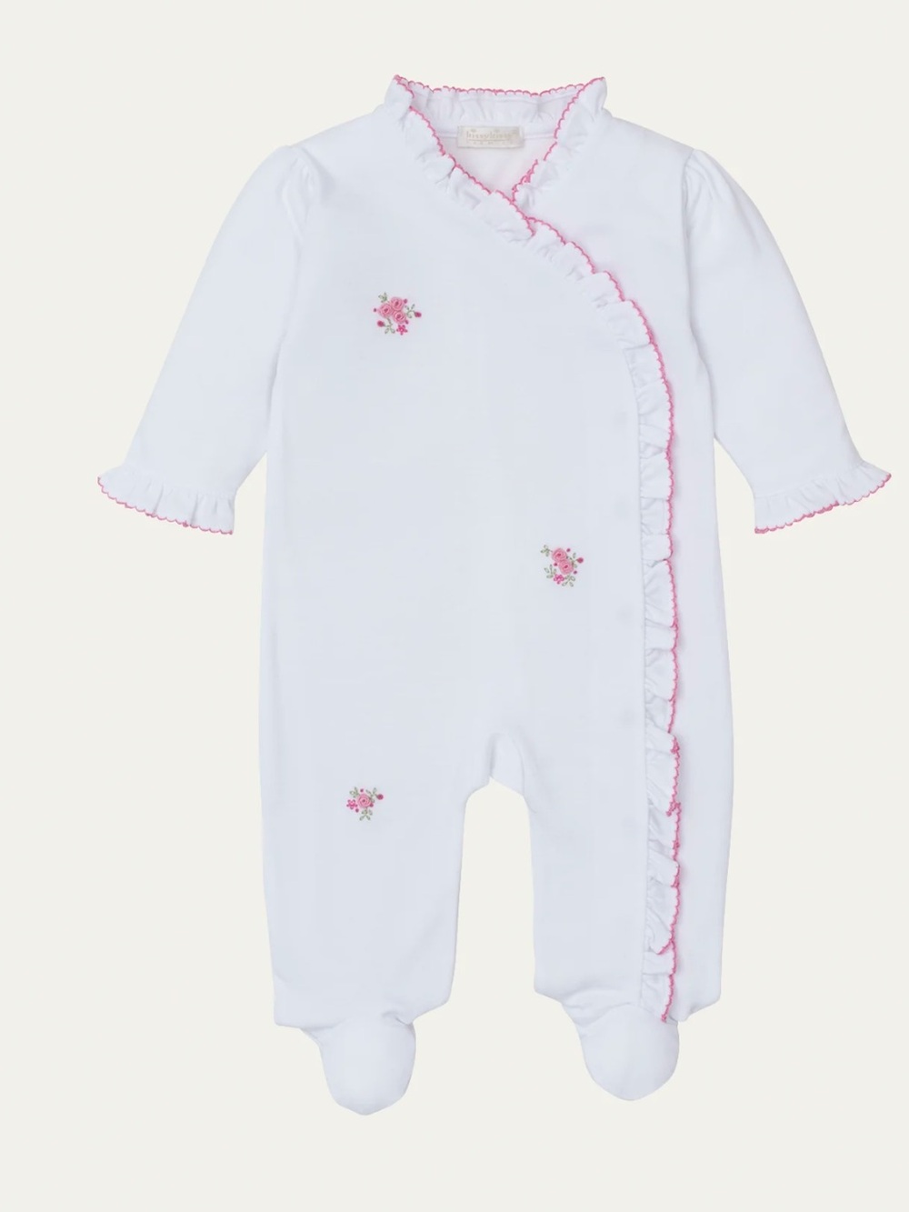 Kissy Kissy White Onesie Floral Embroidery